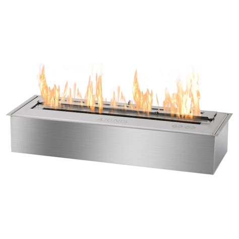 ignis silver metal burner box|Ethanol Fireplace Insert .